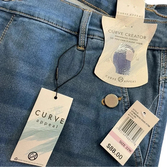 Curve Appeal Curve Creator Bootcut Straight Leg Jeans Size 22W - Picture 4 of 8